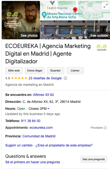 Google my business - Ecoeureka